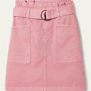 Boden Dusty Mauve Paperbag Skirt with Belt